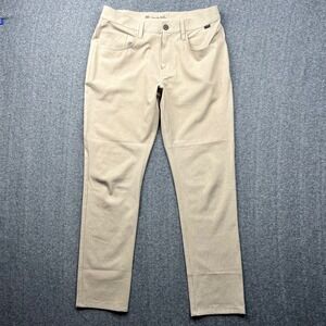 Travis Mathew Open to Close Pants Mens 32x31 Khaki Tan Golf Performance Chinos